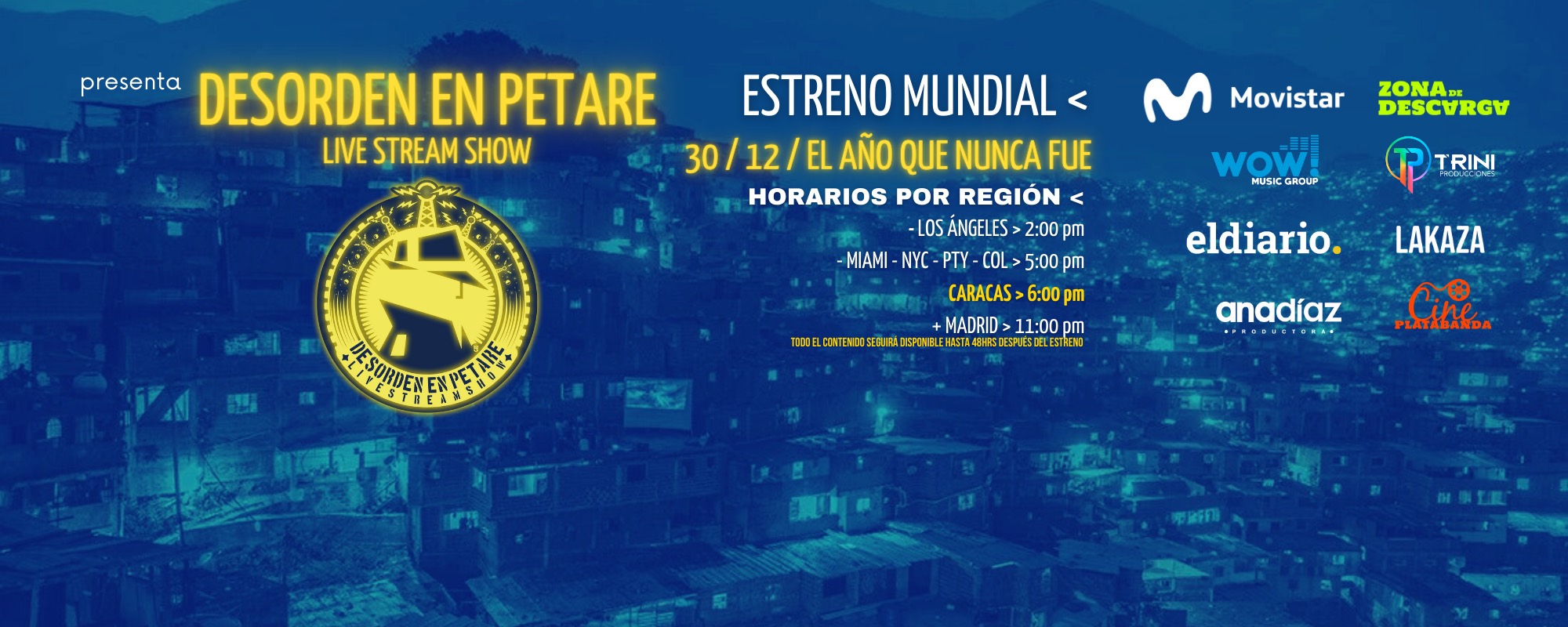 DESORDEN EN PETARE live stream show