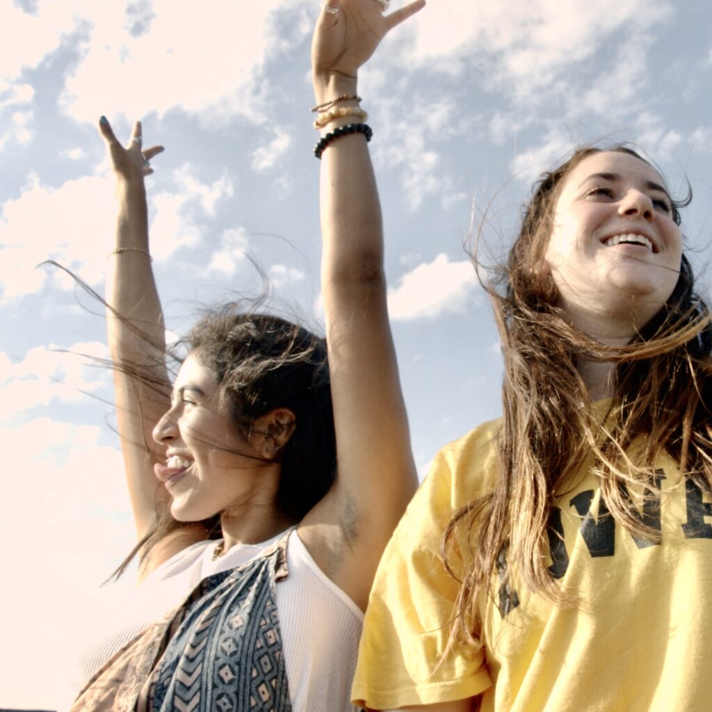 elsa and maya in the badlands