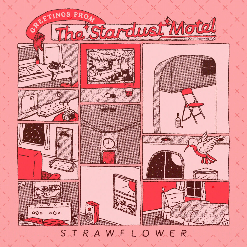 cover album art STRAWFLOWER Greetings from the Stardust Motel