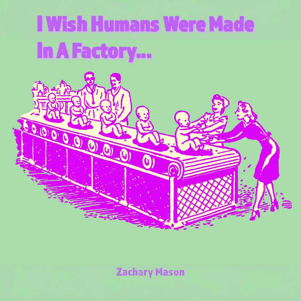 cover single art Zachary Mason I Wish Humans Were Made In A Factory...