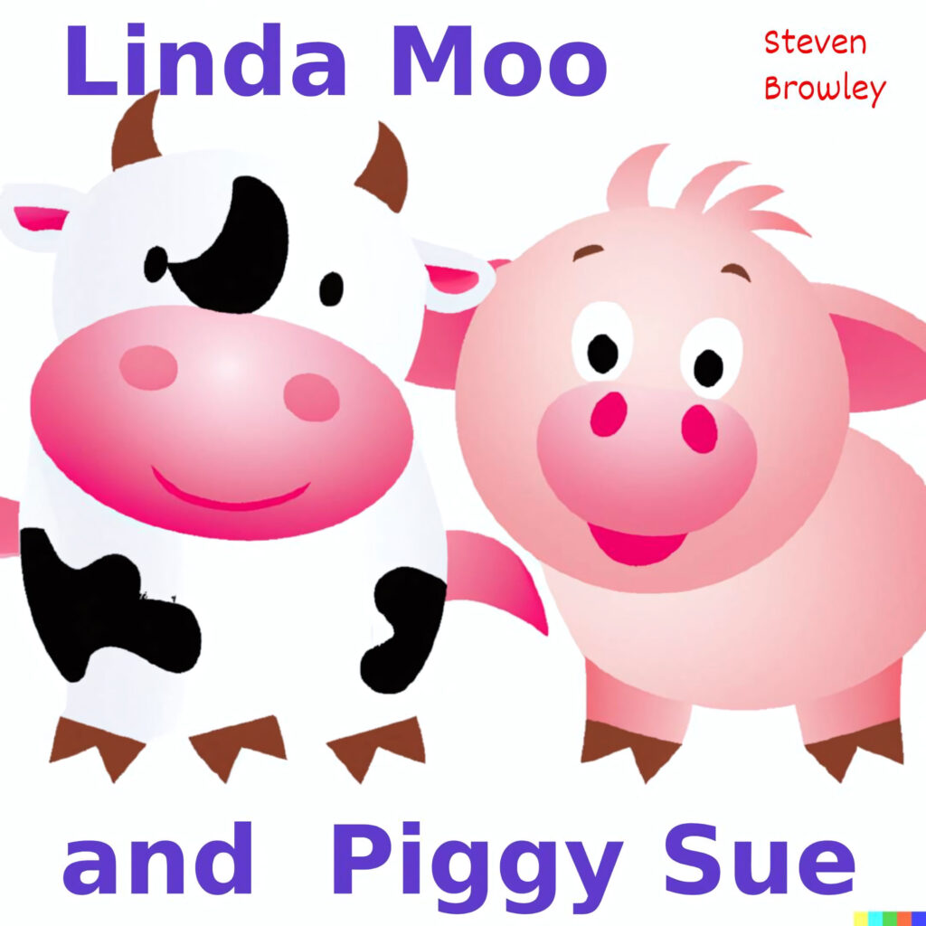 cover single art Steven Browley Linda Moo and Piggy Sue