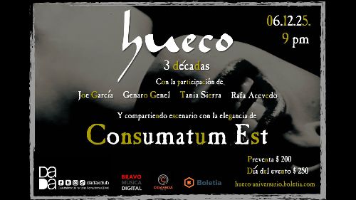 flyer Hueco 30 decadas dada x