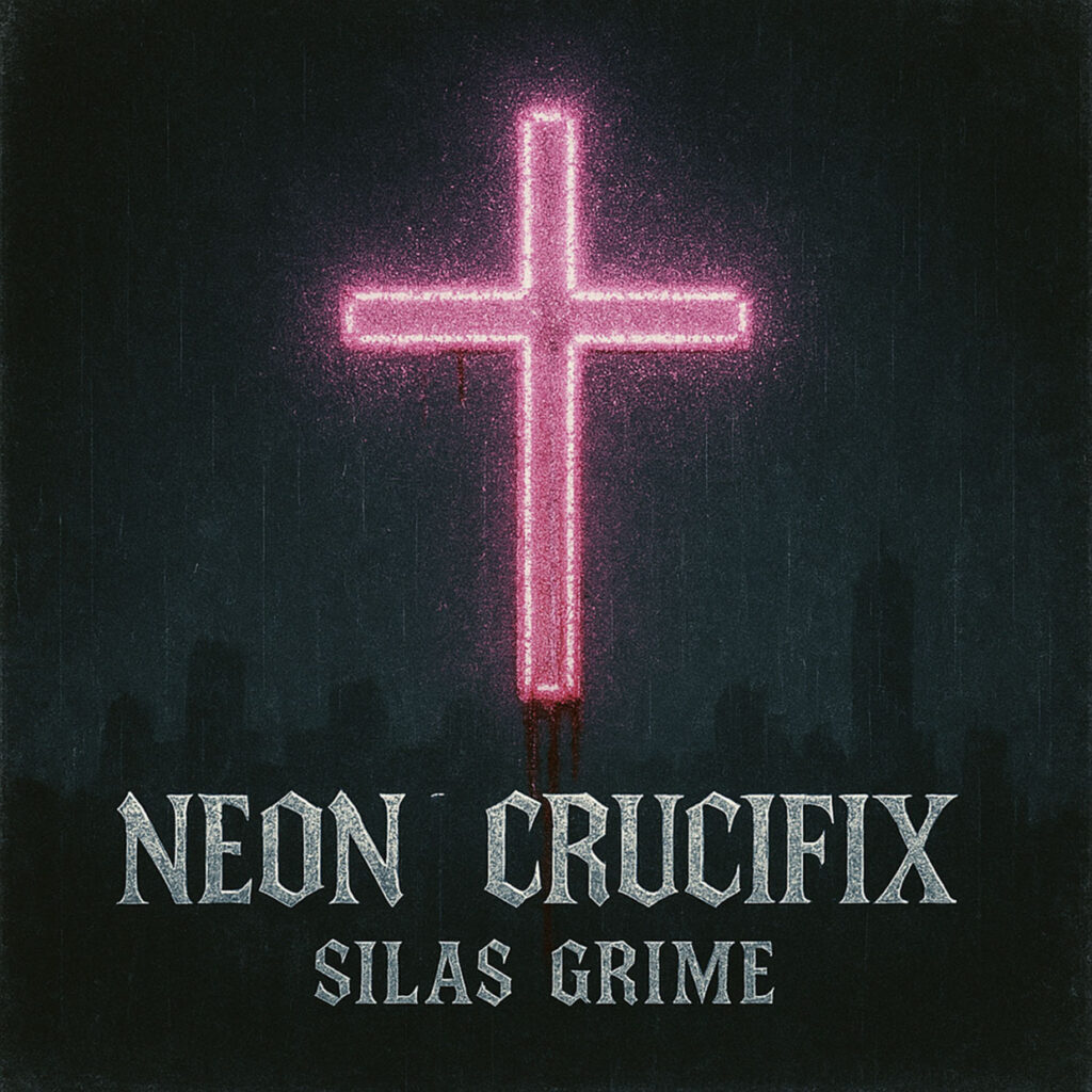 cover single art Silas Grime neon crucifix