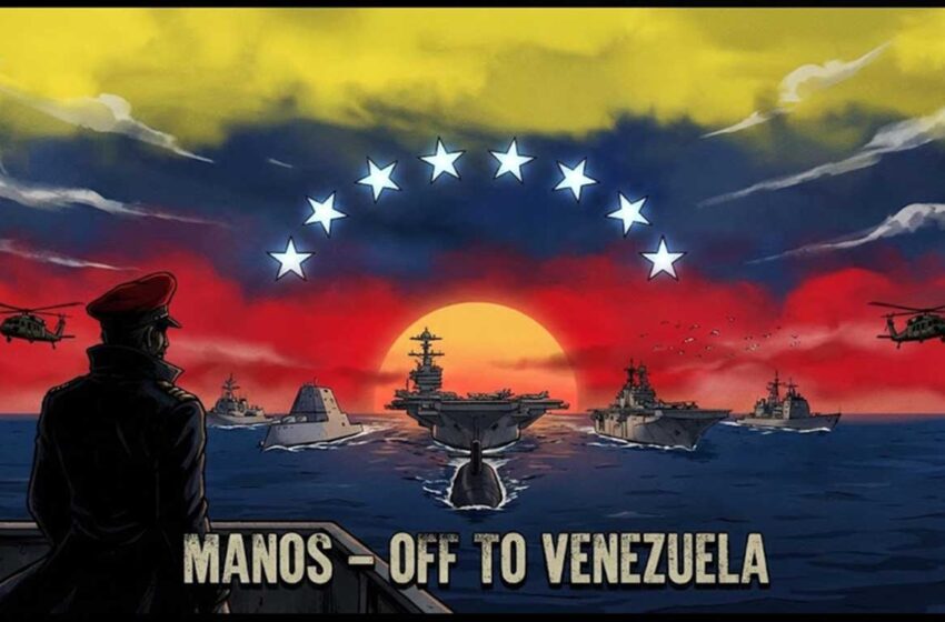  MANOSai satiriza la geopolítica en “Off to Venezuela”