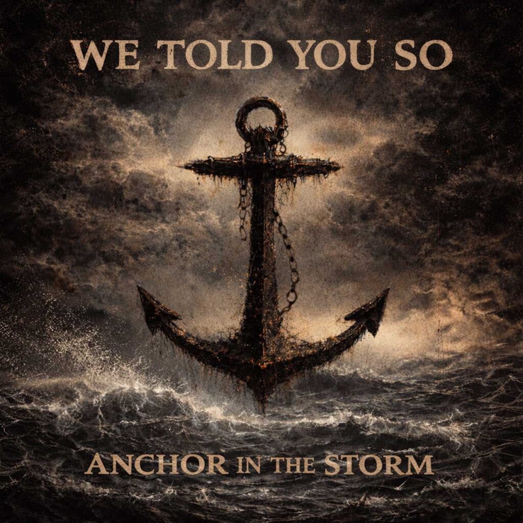 cover single art We told you so Anchor in the storm
