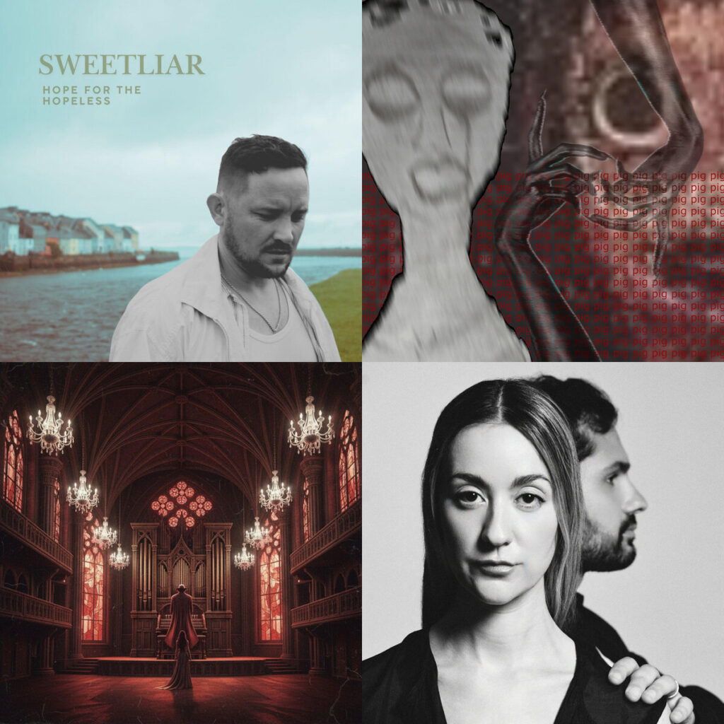 Collage de portadas: Cover-Sinlgle-Art-Sweet-Liar-Molly; Cover-Single-Art-sebstixns-groomer; Cover-Single-Art-Saint-Metri-Ballad-of-a-Vampire; Cover-Single-Art-Mona-et-Toi-Nothing-Rhymes-With-Myself