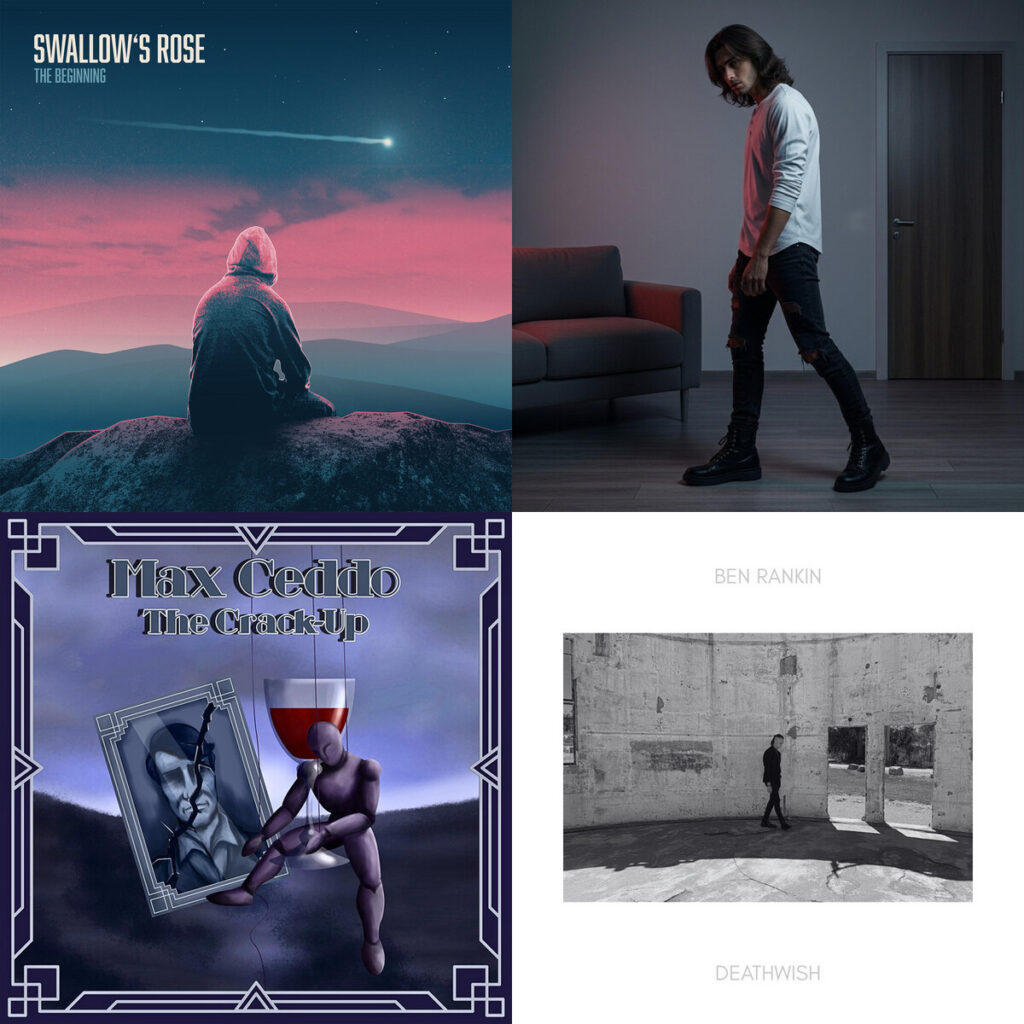 Collage de portadas: Swallows – Rose Accept Myself feat. Catapults; SimbaXp – What You Get Im Going Home; Max – Ceddo The Crack Up; Ben – Rankin Deathwish