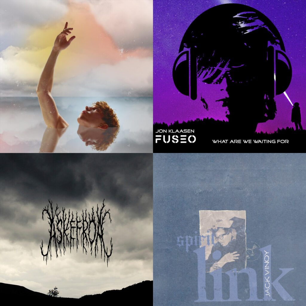 Collage de portadas: Computer – Nerd Tundra The Snare FUTRAs Lament; fuseo – x Jon Klaasen What Are We Waiting For; Askefroa – Stegen; Jack – Vinoy spirit link