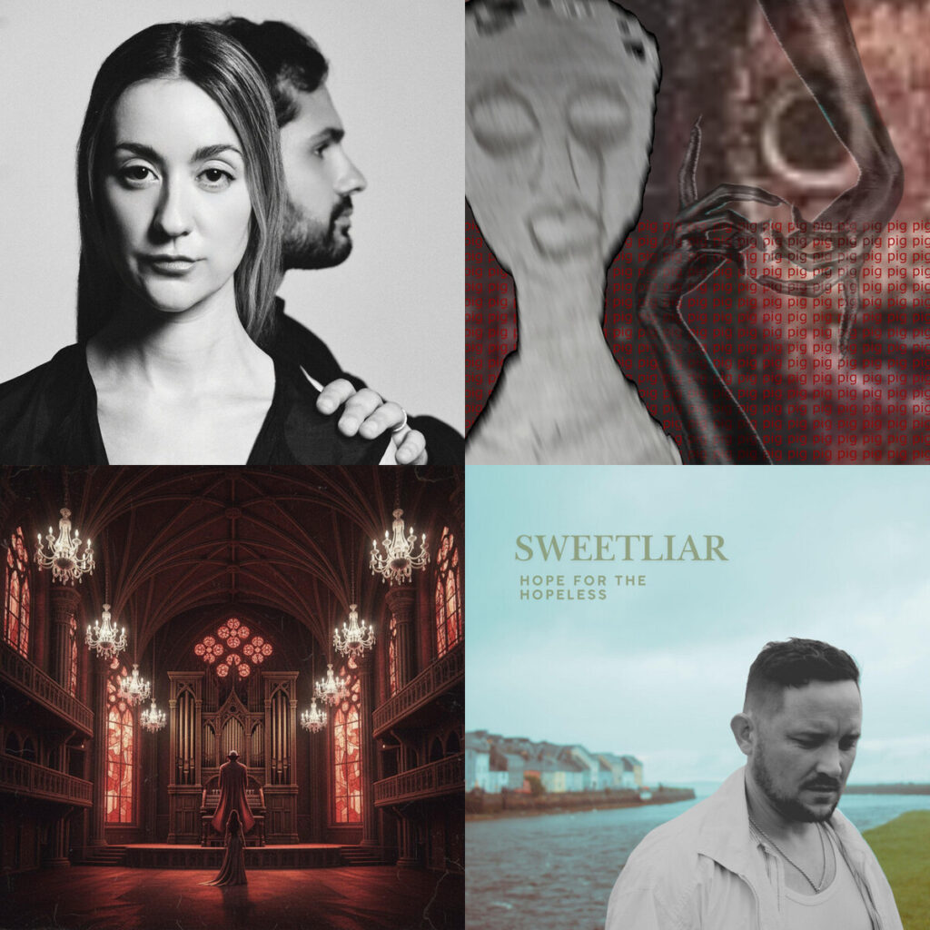 Collage de portadas: Mona – et Toi – Nothing Rhymes With Myself; Sebstixns – – Groomer; Saint – Metri – Ballad of a Vampire; Molly – Pop – Sweet Liar