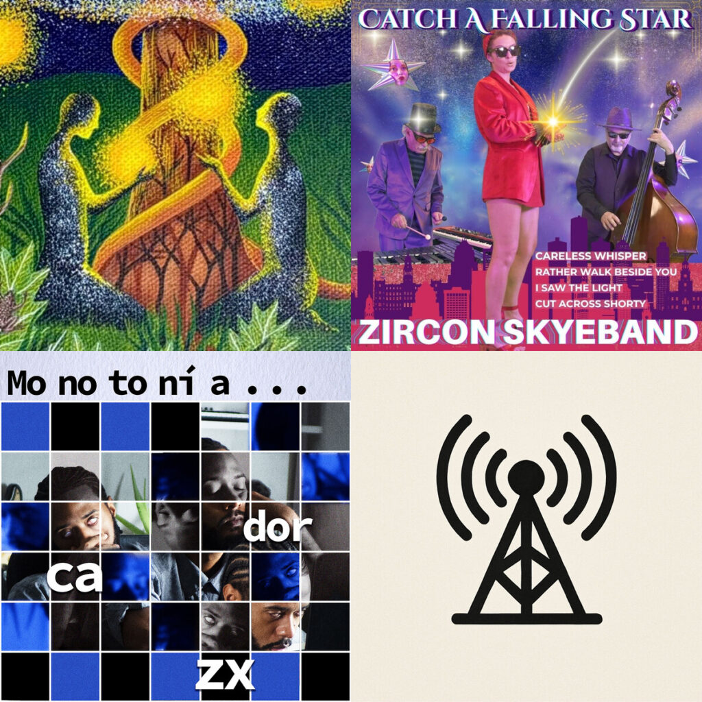 Collage de portadas: Silvermouse – the gathering; Zircon – Skyeband careless whisper; Cazxdor – monotonia; METAPHYSICAL – Ill Stay