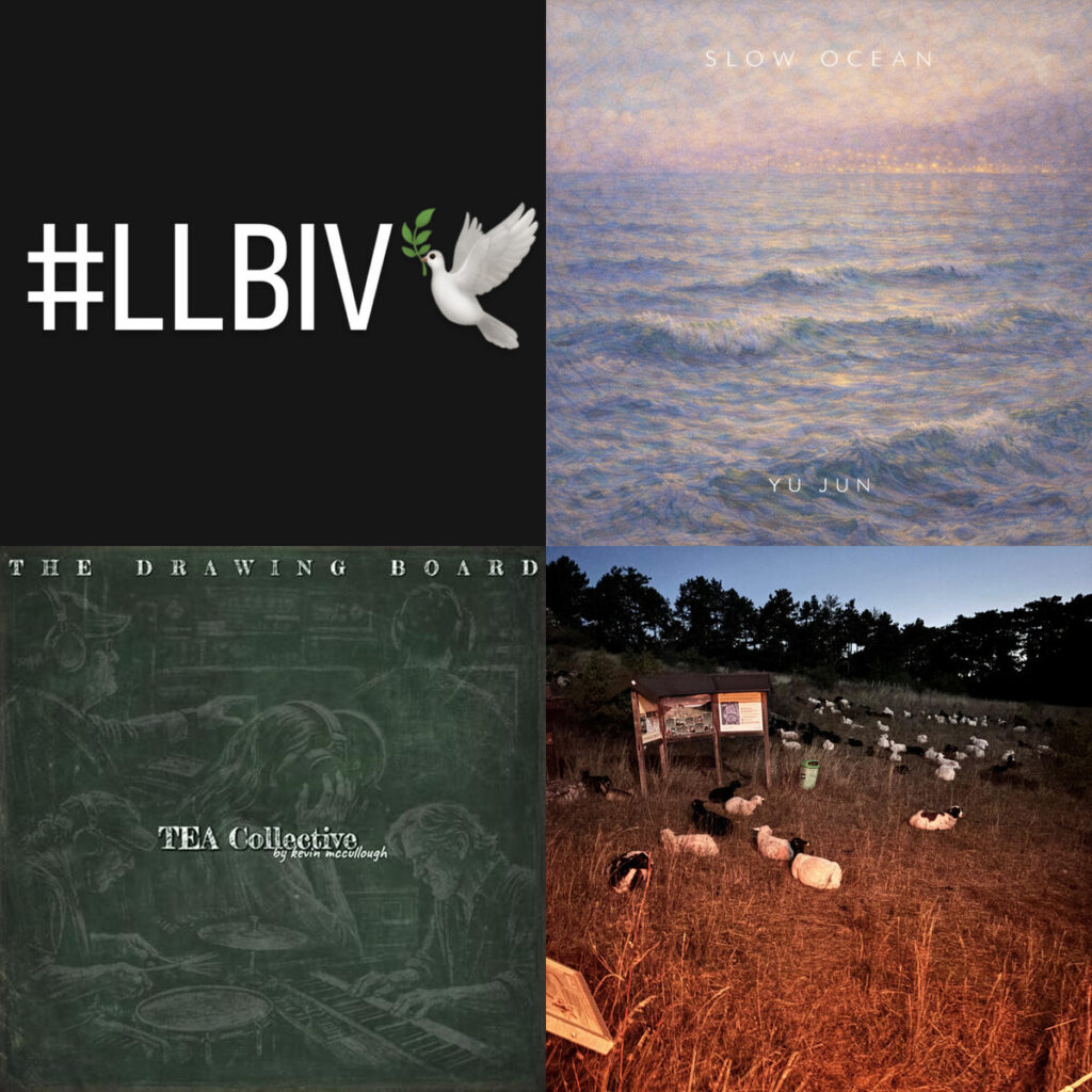 Collage de portadas: Zaybigavel – x 1Circle Veno At The Light; Yu – Jun Slow Ocean; TEA – Collective by Kevin McCullough Pour Anais Here For You feat. Alison Taylor; Macadamian – Waiting for the sun