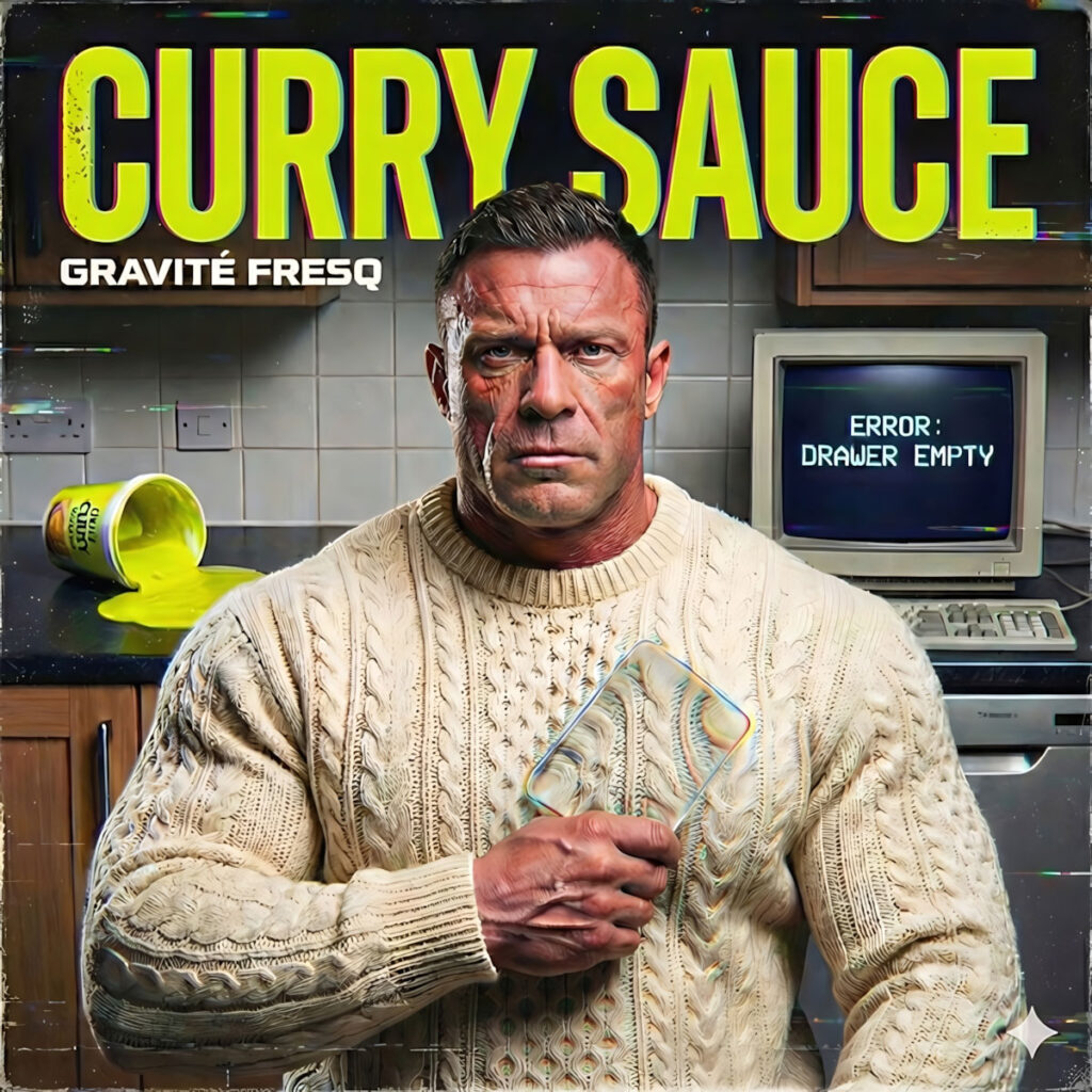 Gravité Fresq satiriza la inteligencia artificial en Curry Sauce