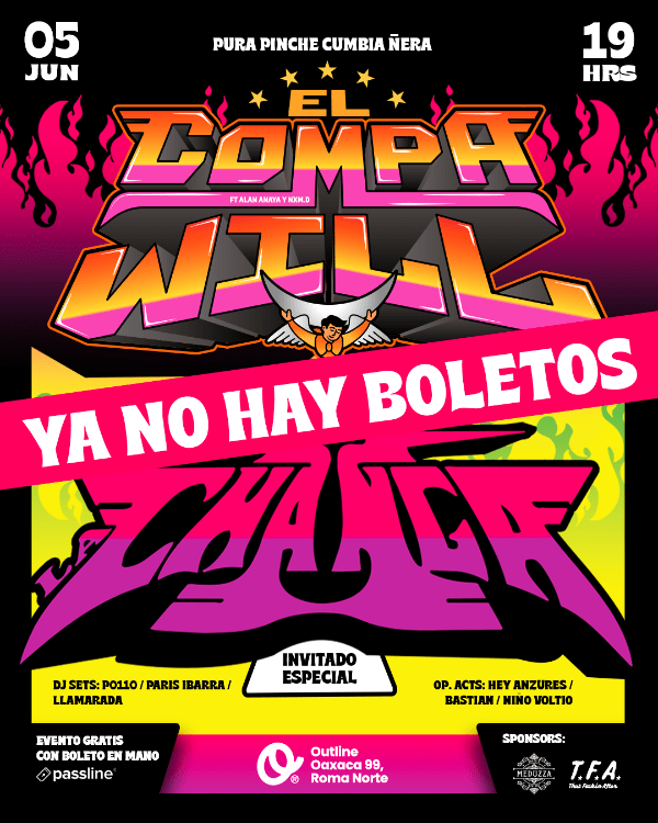flyer will compa evento 5 junio 2026 sold out