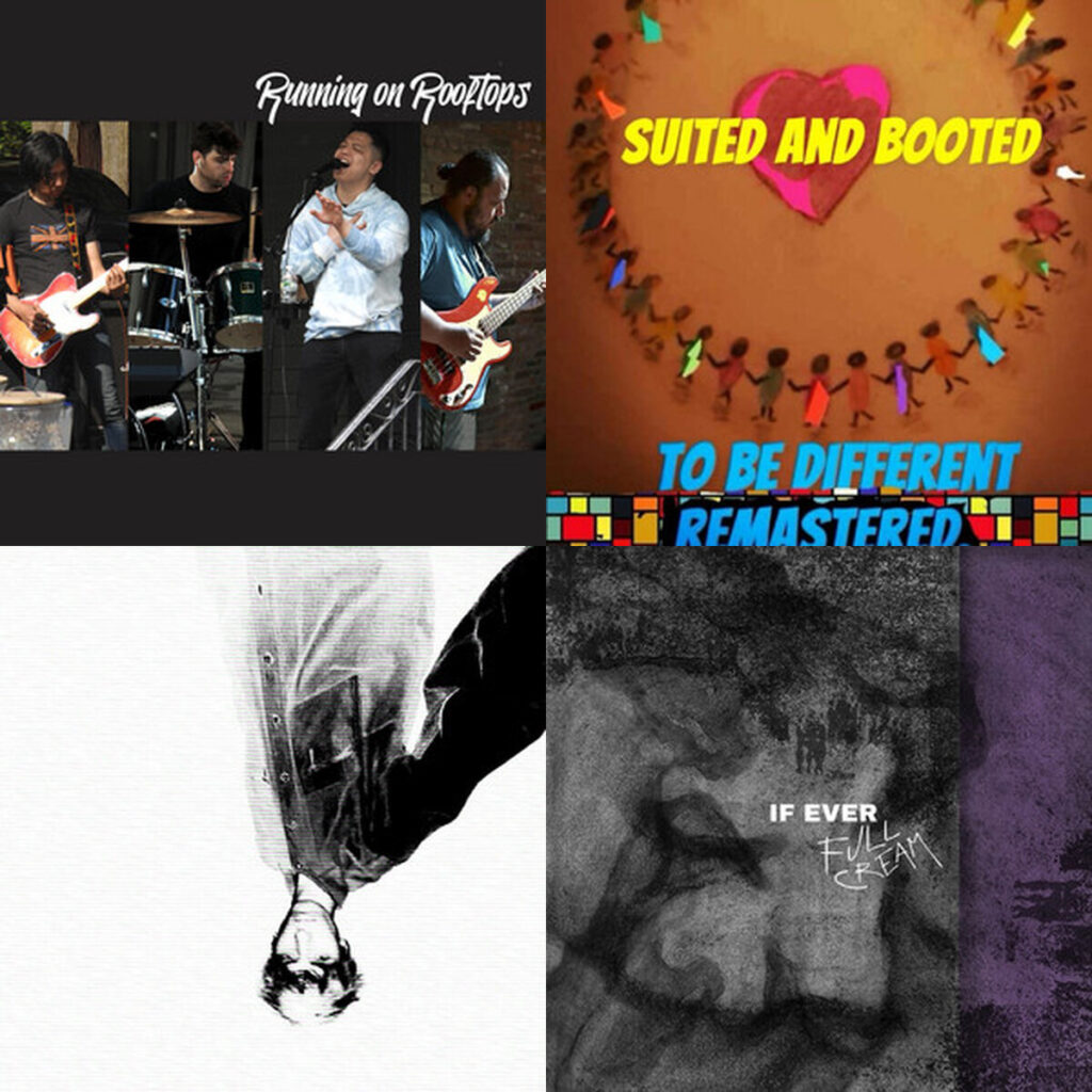 Collage de portadas: Margins; To Be Different Remastered; Dopamine Machine; If Ever