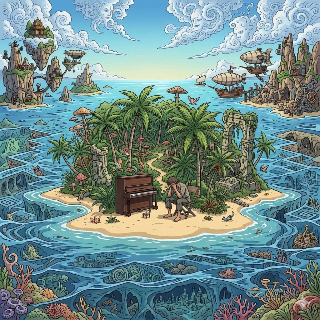 Son Tensei explora humanidad y tecnología en “Virtual Island”